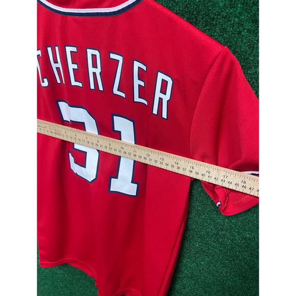 Youth Washington Nations Button Up Max Scherzer Jersey Sz Large Unisex - Picture 5 of 6